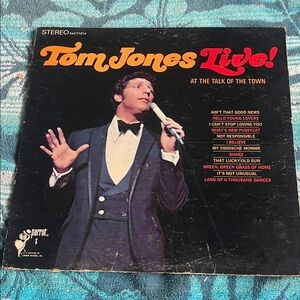 Tom Jones Live Vinyl Record